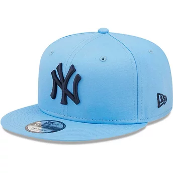 Gorra plana azul snapback con logo azul 9FIFTY League Essential de New York Yankees MLB de New Era