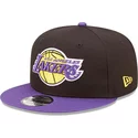 gorra-plana-negra-y-violeta-snapback-9fifty-team-patch-de-los-angeles-lakers-nba-de-new-era