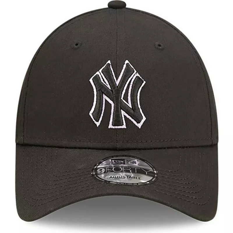 gorra-curva-negra-ajustable-9forty-team-outline-de-new-york-yankees-mlb-de-new-era