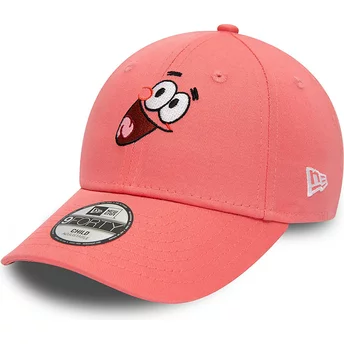 Gorra curva rosa ajustable para niño 9FORTY de Patricio Estrella Bob Esponja de New Era