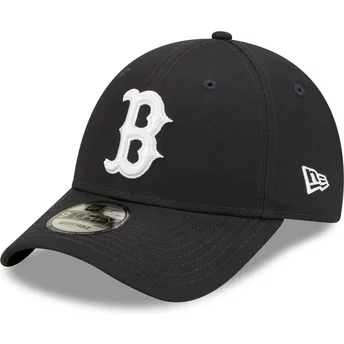 Gorra curva azul marino ajustable con logo blanco 9FORTY League Essential de Boston Red Sox MLB de New Era