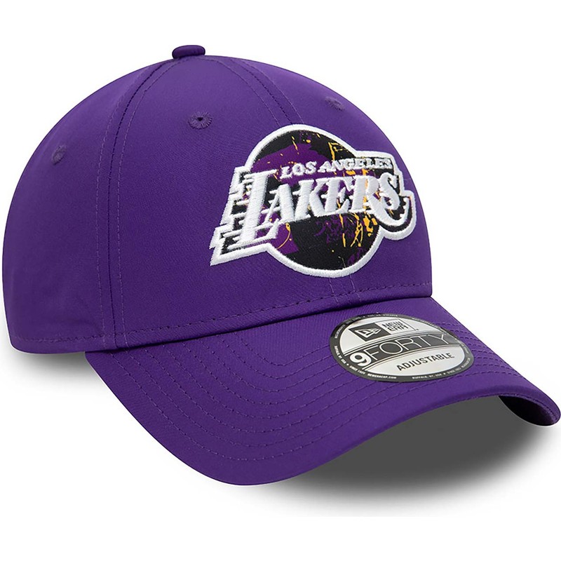 gorra-curva-violeta-ajustable-9forty-print-infill-de-los-angeles-lakers-nba-de-new-era