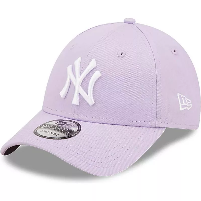 gorra-curva-violeta-ajustable-9forty-league-essential-de-new-york-yankees-mlb-de-new-era