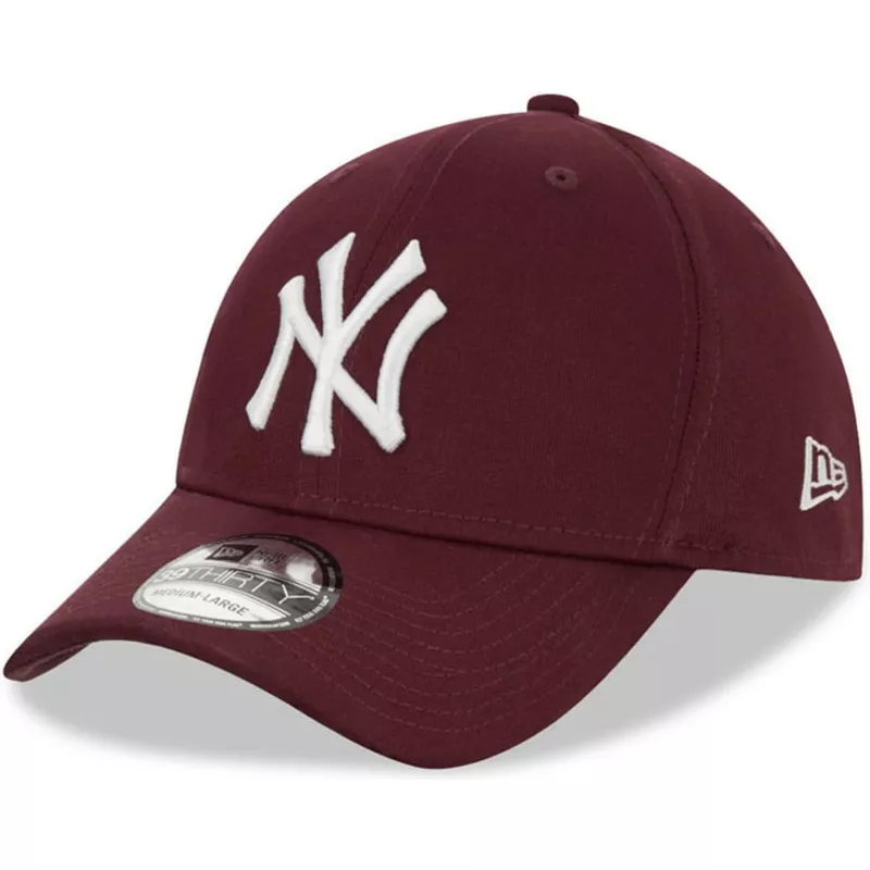gorra-curva-granate-ajustada-39thirty-league-essential-de-new-york-yankees-mlb-de-new-era
