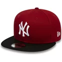 gorra-plana-roja-y-negra-snapback-9fifty-colour-block-de-new-york-yankees-mlb-de-new-era