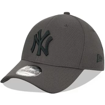 Gorra curva gris ajustable con logo gris 9FORTY Diamond Era de New York Yankees MLB de New Era