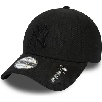 Gorra curva negra ajustable con logo negro 9FORTY Diamond Era de New York Yankees MLB de New Era