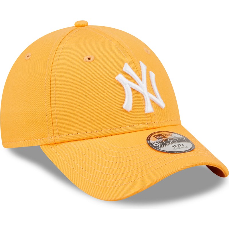 gorra-curva-naranja-ajustable-para-nino-9forty-league-essential-de-new-york-yankees-mlb-de-new-era