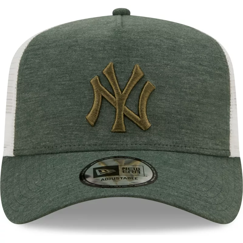 gorra-trucker-verde-con-logo-verde-a-frame-jersey-essential-de-new-york-yankees-mlb-de-new-era