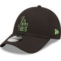 gorra-curva-negra-ajustable-con-logo-verde-9forty-neon-outline-de-los-angeles-dodgers-mlb-de-new-era