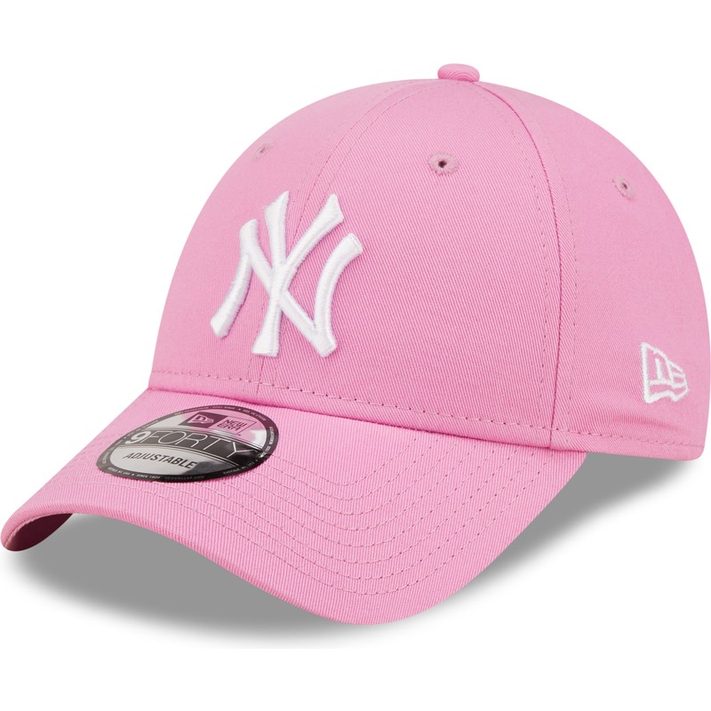gorra-curva-rosa-ajustable-con-logo-blanco-9forty-league-essential-de-new-york-yankees-mlb-de-new-era