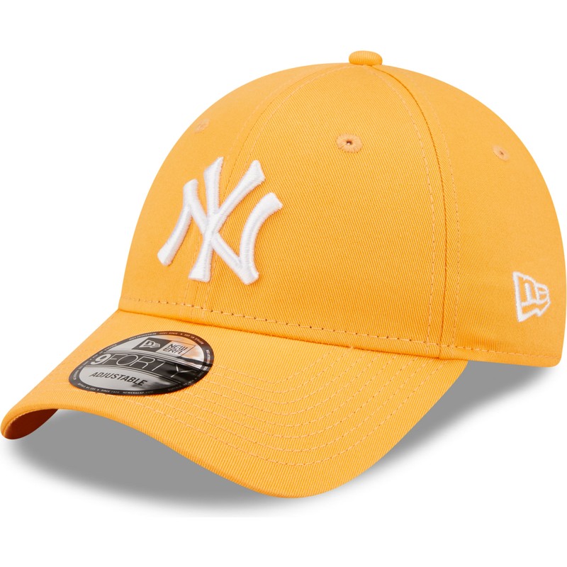 gorra-curva-naranja-claro-ajustable-9forty-league-essential-de-new-york-yankees-mlb-de-new-era