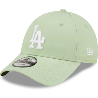 Gorra curva verde claro ajustable 9FORTY League Essential de Los Angeles Dodgers MLB de New Era
