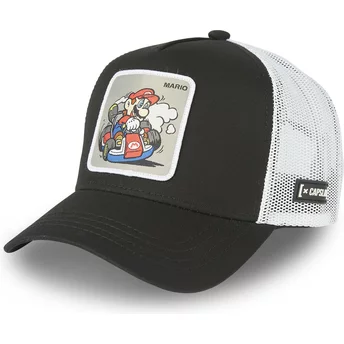 Gorra trucker negra y blanca Mario Kart DRI2 Super Mario Bros. de Capslab