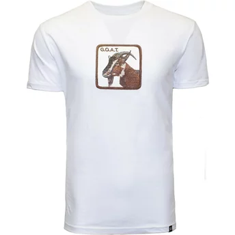 Camiseta manga corta blanca cabra G.O.A.T. Flat Hand The Farm de Goorin Bros.