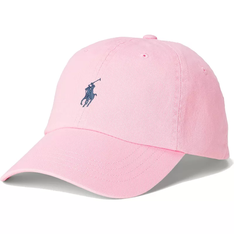 gorra-curva-rosa-ajustable-con-logo-azul-cotton-chino-classic-sport-de-polo-ralph-lauren
