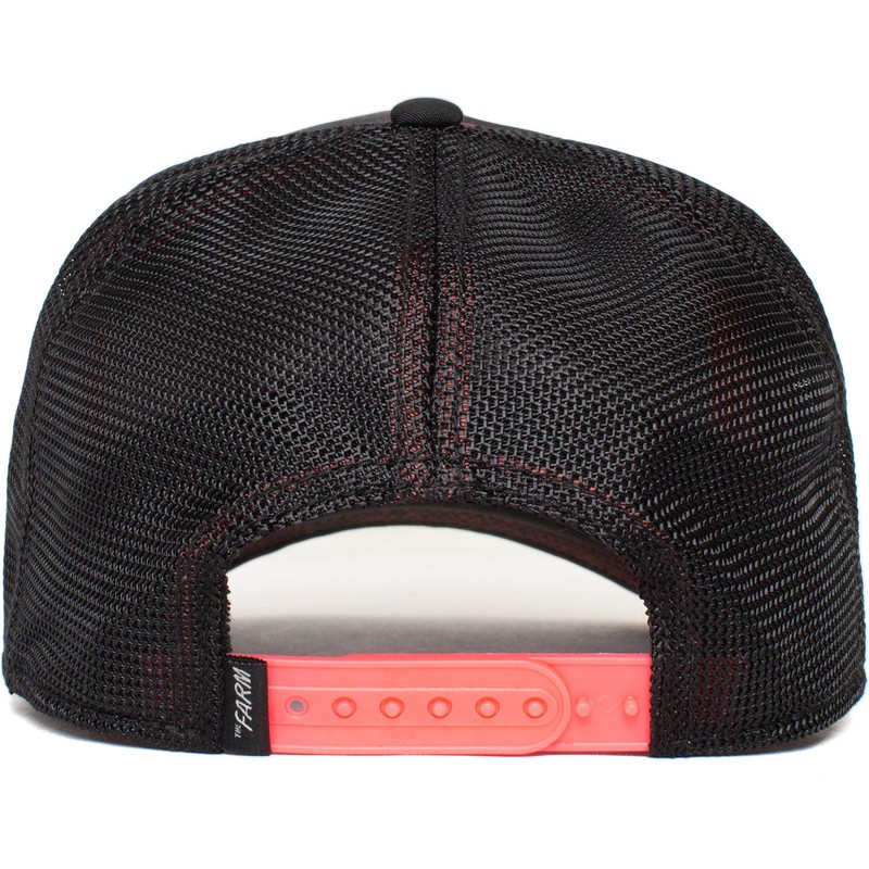 gorra-trucker-negra-y-roja-pantera-black-panther-dark-shines-the-farm-de-goorin-bros