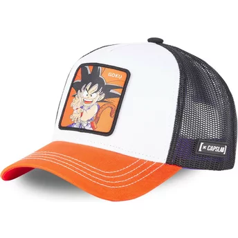 Gorra trucker blanca, negra y naranja Son Goku Niño DB3 GOK2 Dragon Ball de Capslab