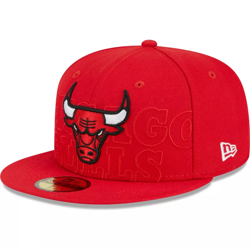 gorra-plana-roja-ajustada-59fifty-draft-edition-2023-de-chicago-bulls-nba-de-new-era