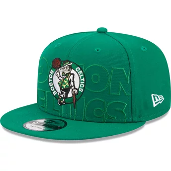Gorra plana verde snapback 9FIFTY Draft Edition 2023 de Boston Celtics NBA de New Era
