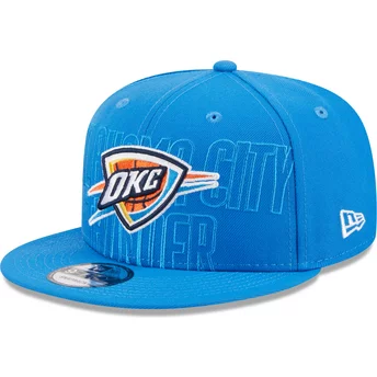 Gorra plana azul snapback 9FIFTY Draft Edition 2023 de Oklahoma City Thunder NBA de New Era