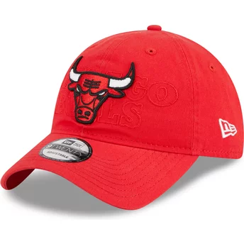 Gorra curva roja ajustable 9TWENTY Draft Edition 2023 de Chicago Bulls NBA de New Era