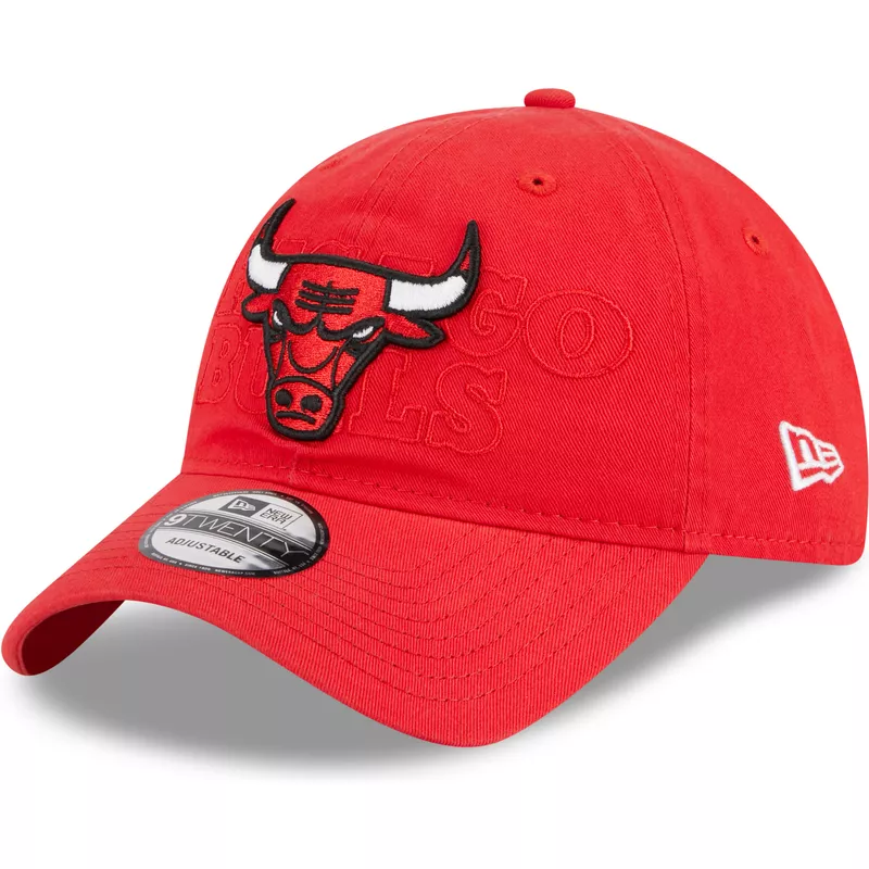 gorra-curva-roja-ajustable-9twenty-draft-edition-2023-de-chicago-bulls-nba-de-new-era