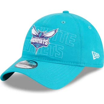 Gorra curva azul ajustable 9TWENTY Draft Edition 2023 de Charlotte Hornets NBA de New Era