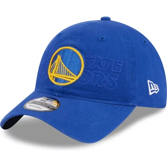 Gorra curva azul ajustable 9TWENTY Draft Edition 2023 de Golden State Warriors NBA de New Era