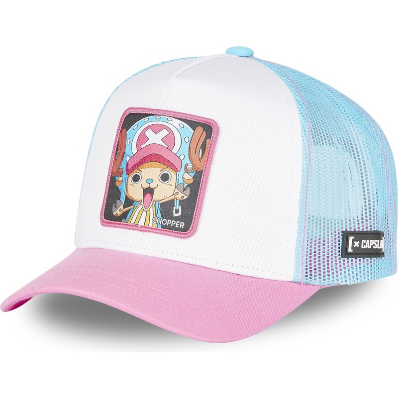 Gorra trucker blanca, azul y rosa Tony Tony Chopper CHO4 One Piece de ...