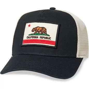Gorra trucker negra y blanca snapback California Bear Valin de American Needle