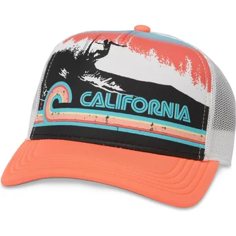 Gorra trucker naranja snapback California Riptide Valin de American Needle