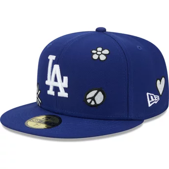 Gorra plana azul ajustada 59FIFTY Sunlight Pop de Los Angeles Dodgers MLB de New Era