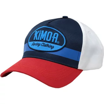 Gorra curva azul, blanca y roja ajustable Team Turbo de Kimoa