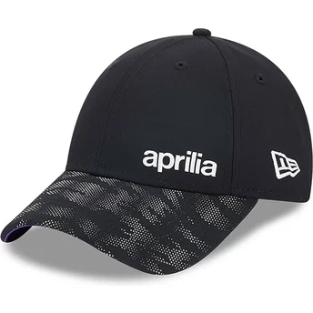 Gorra curva negra ajustable 9FORTY Reflective Visor de Aprilia Piaggio de New Era