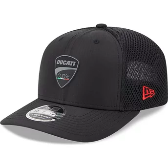 Gorra trucker negra 9FIFTY Stretch Snap Ripstop de Ducati Motor MotoGP de New Era