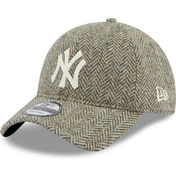 Gorra curva gris ajustable 9TWENTY Tweed Pack de New York Yankees MLB de New Era