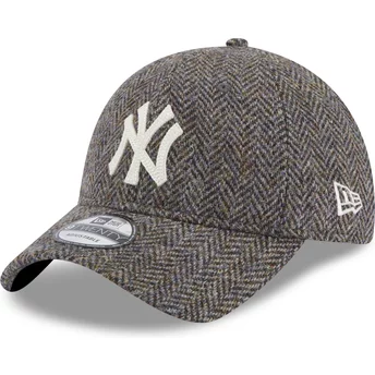 Gorra curva gris oscuro ajustable 9TWENTY Tweed Pack de New York Yankees MLB de New Era