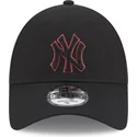 gorra-curva-negra-ajustable-9forty-team-outline-de-new-york-yankees-mlb-de-new-era