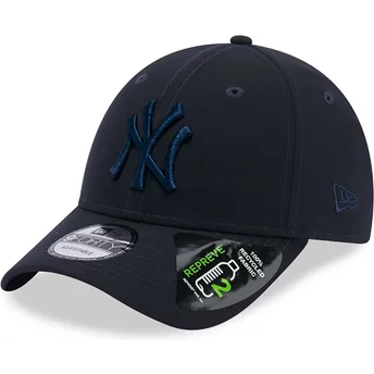Gorra curva azul marino ajustable con logo azul marino 9FORTY Repreve de New York Yankees MLB de New Era