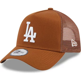 Gorra trucker marrón A Frame League Essential de Los Angeles Dodgers MLB de New Era