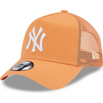 Gorra trucker naranja A Frame League Essential de New York Yankees MLB de New Era