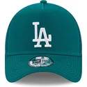 gorra-trucker-verde-a-frame-league-essential-de-los-angeles-dodgers-mlb-de-new-era