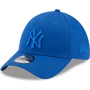 Gorra curva azul ajustada con logo azul 39THIRTY League Essential de New York Yankees MLB de New Era