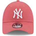 gorra-curva-rosa-claro-ajustable-9forty-league-essential-de-new-york-yankees-mlb-de-new-era