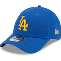 gorra-curva-azul-ajustable-con-logo-amarillo-9forty-league-essential-de-los-angeles-dodgers-mlb-de-new-era