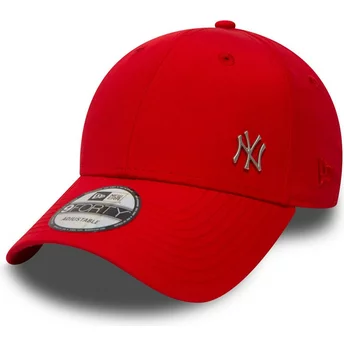 Gorra curva roja ajustable 9FORTY Flawless Logo de New York Yankees MLB de New Era