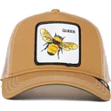 gorra-trucker-marron-abeja-the-queen-bee-the-farm-de-goorin-bros