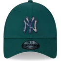 gorra-curva-verde-ajustable-9forty-check-infill-de-new-york-yankees-mlb-de-new-era