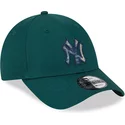 gorra-curva-verde-ajustable-9forty-check-infill-de-new-york-yankees-mlb-de-new-era
